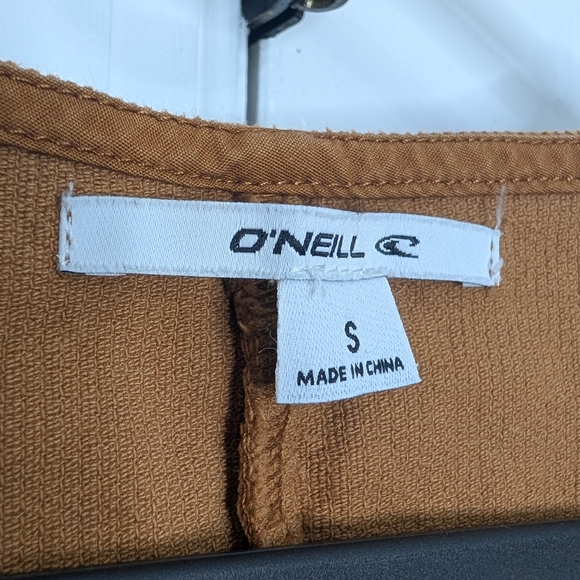 O'Neill Tan Brown Corduroy Button-Front Mini Dress - Picture 2 of 6